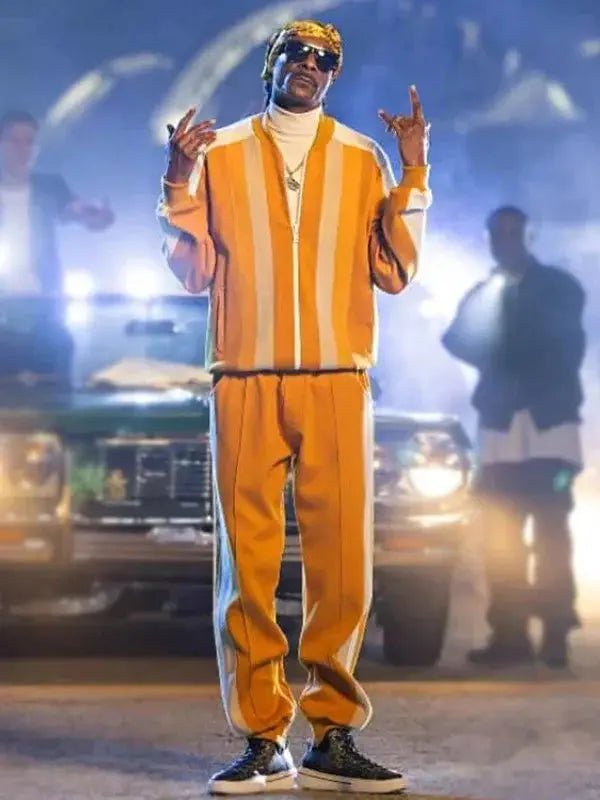 2023 MNF Snoop Dogg Yellow Tracksuit USA Jackets