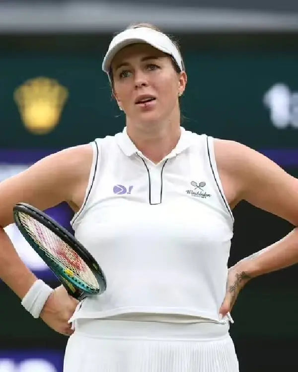 Anastasia Pavlyuchenkova Wimbledon Championships 2025 Polo Top USA Jackets