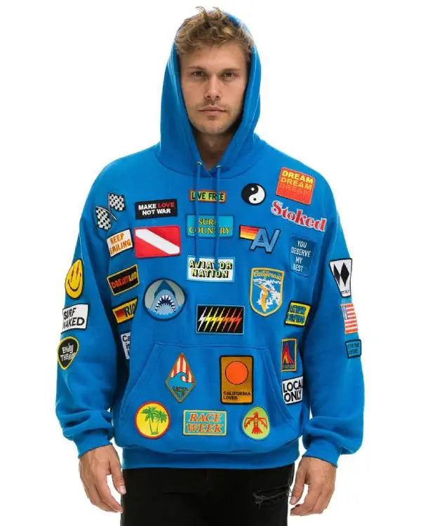 And Just Like That Alexa Swinton Blue Patch Hoodie USA Jackets