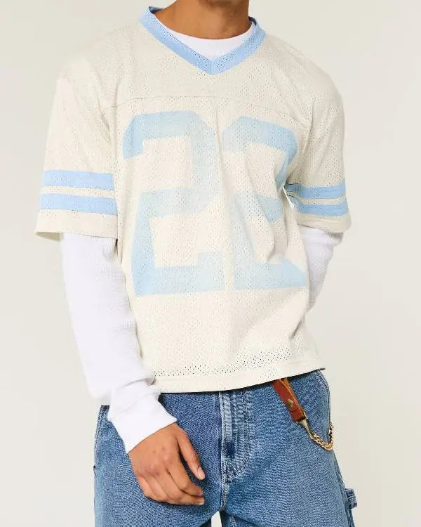 Bachelor in Paradise Justin Glaze Blue and White Jersey USA Jackets