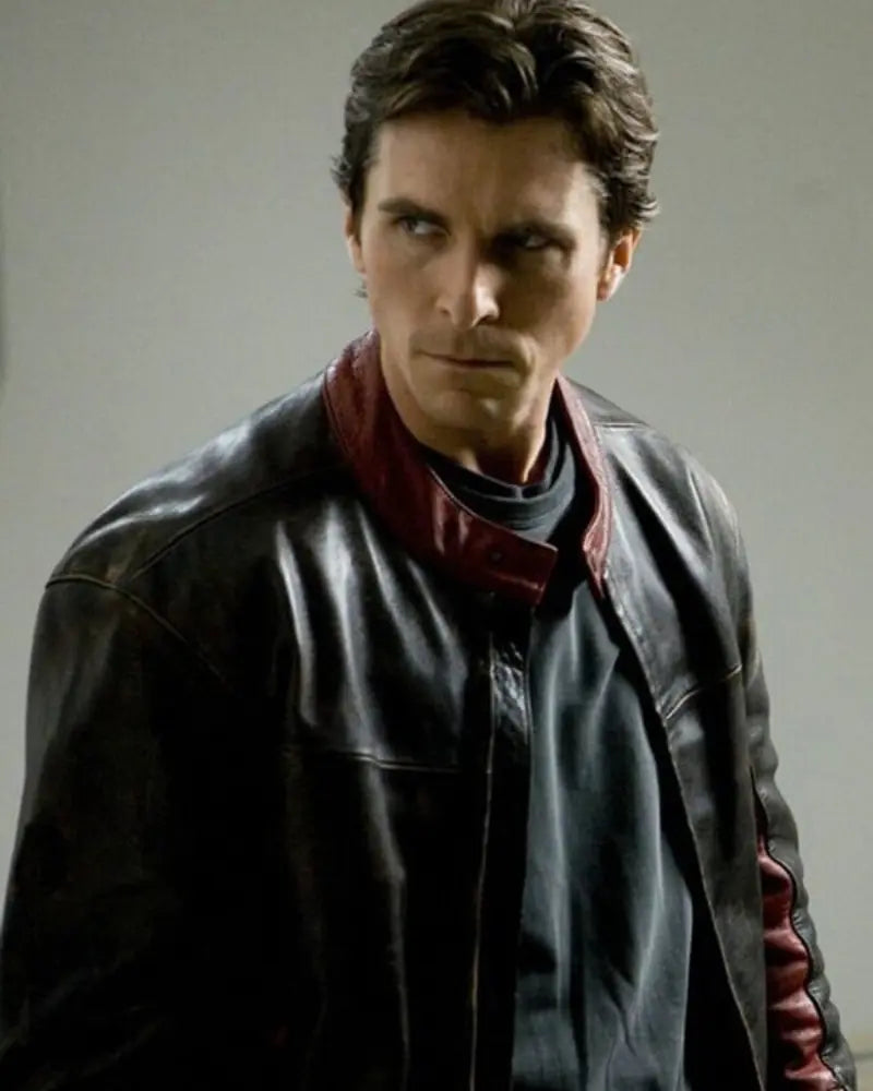 Batman Dark Knight Christian Bale Leather Biker Jacket Black USA Jackets
