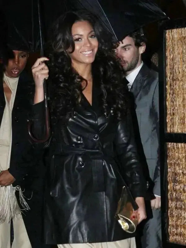 Beyonce Black Leather Coat USA Jackets