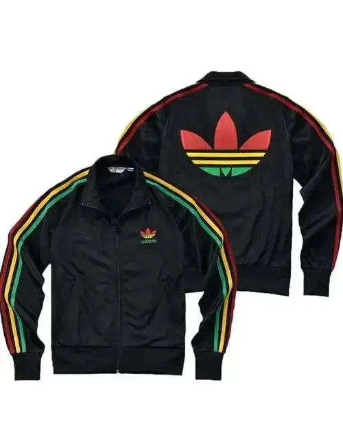 Bob Marley Adidas Black Track Jacket USA Jackets