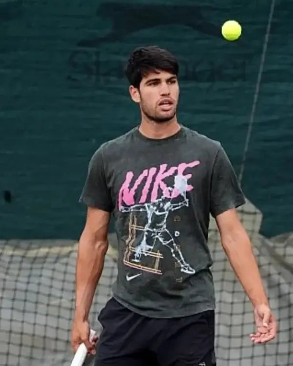 Carlos Alcaraz Wimbledon Championships 2025 Grey T-Shirt USA Jackets