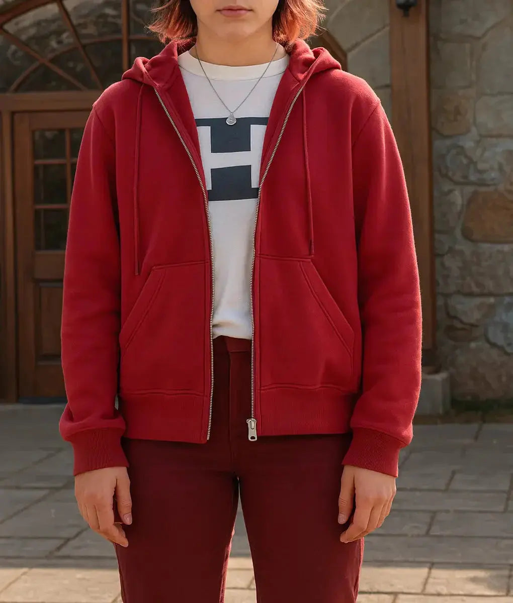 Death of a Unicorn Jenna Ortega Red Hoodie USA Jackets
