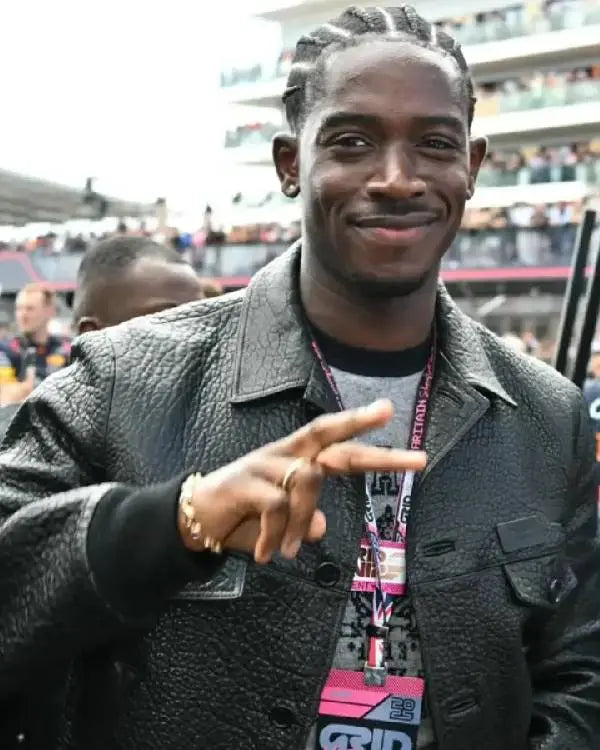 F1 Movie Damson Idris Black Leather Jacket USA Jackets