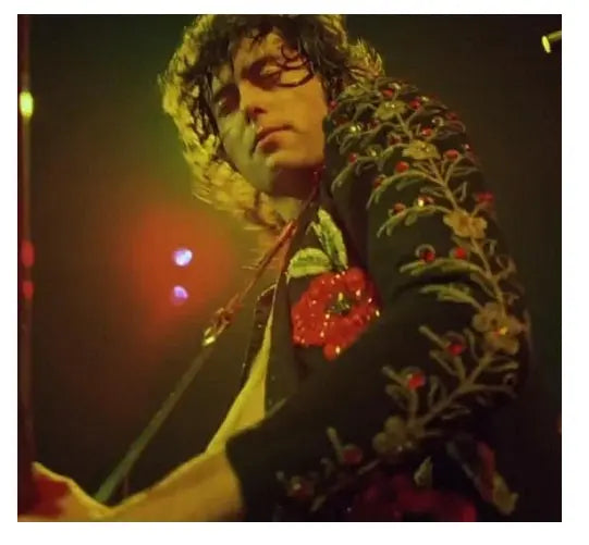 Jimmy Page Poppy Rose Floral Black Jacket USA Jackets