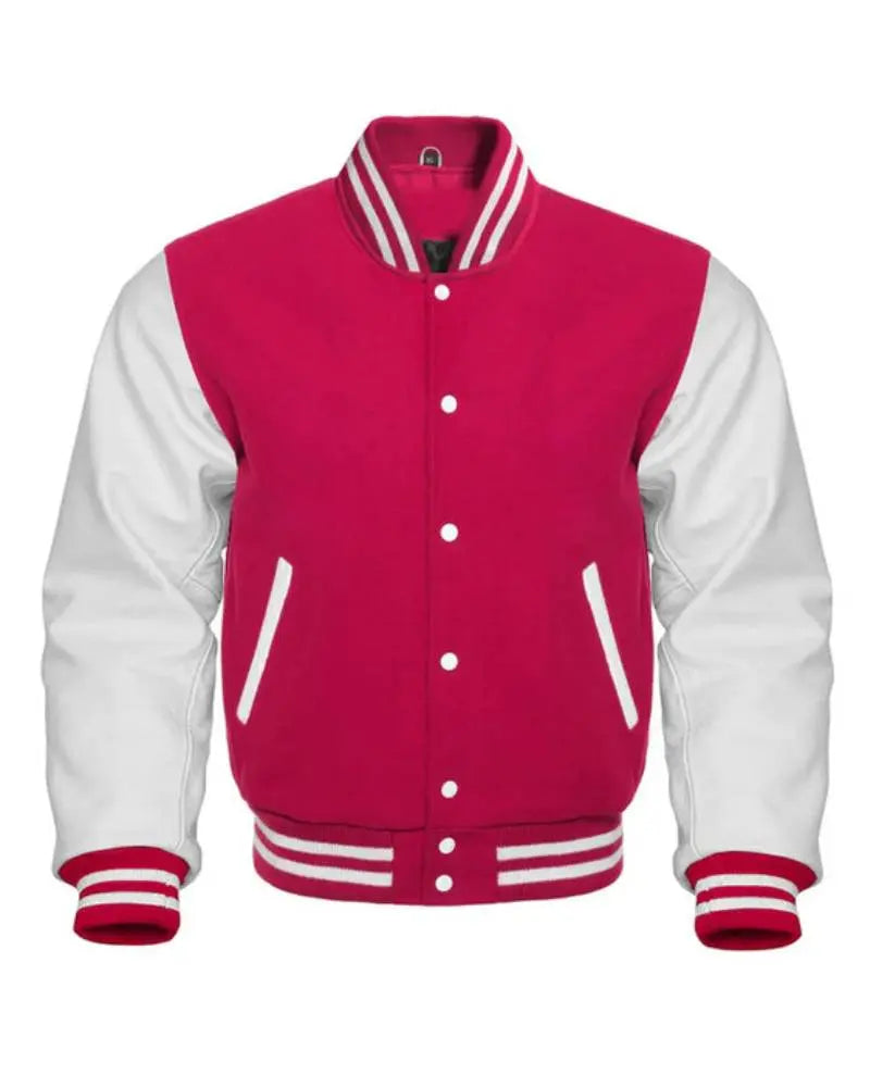 Hot Pink Varsity Jacket USA Jackets