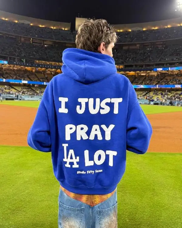 I Just Pray A Lot Dodgers Hoodie USA Jackets