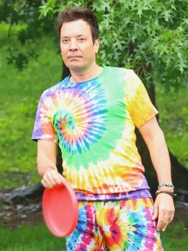 Jimmy Fallon Rainbow Tie Dye Shirt USA Jackets
