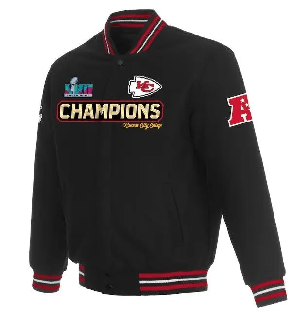 Kansas City Chiefs Black Super Bowl LVII Champions Jacket USA Jackets