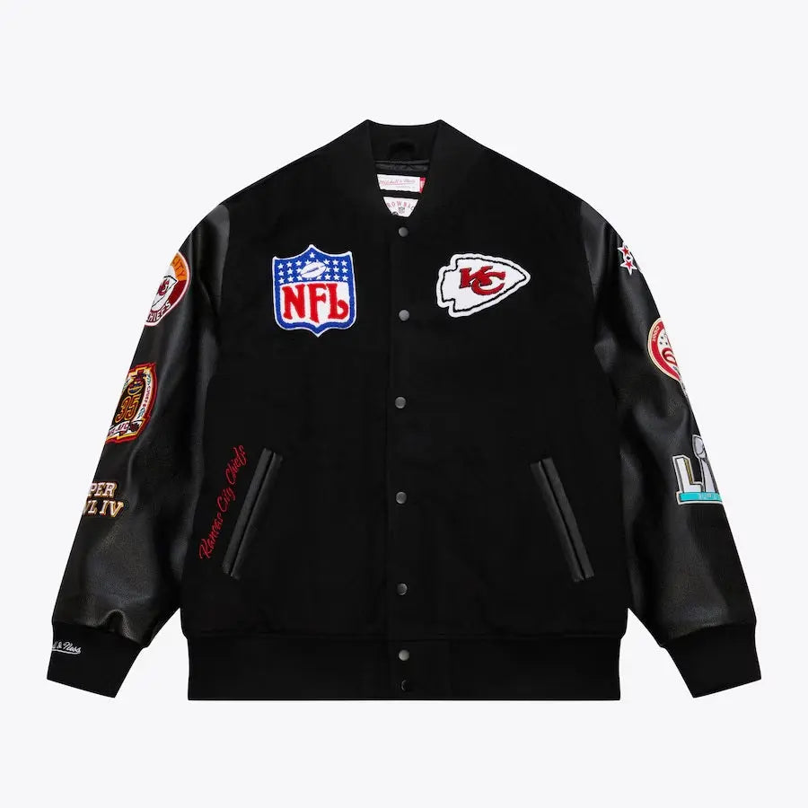 Kansas City Chiefs Blackout Collection Vintage Jacket USA Jackets