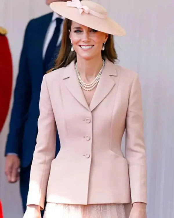 Kate Middleton Royal Dais Pink Blazer USA Jackets