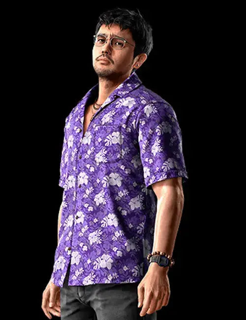 Like A Dragon Infinite Wealth Eric Tomizawa Purple Shirt USA Jackets