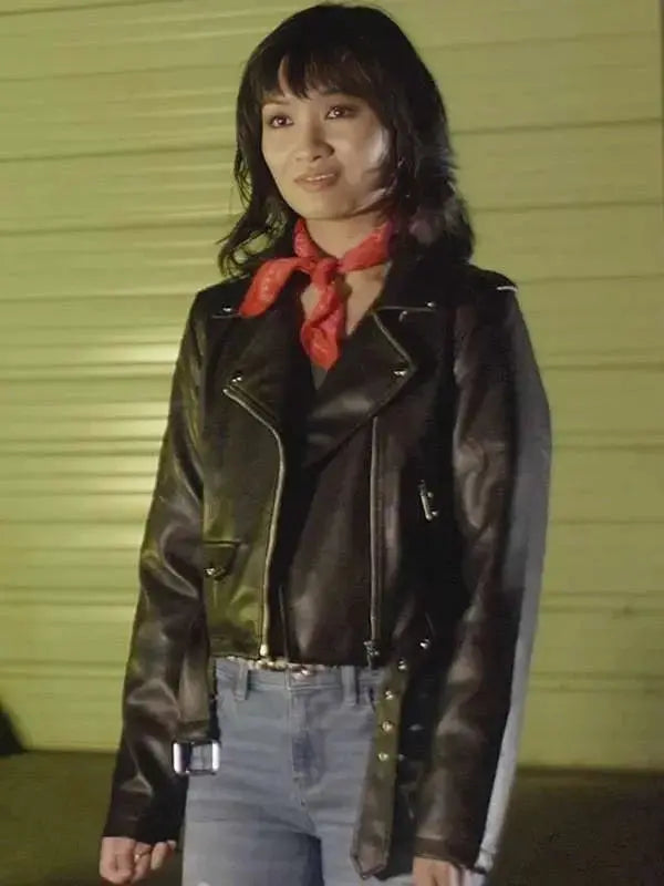 Marieka Prom Killer Clown Girls Black Leather Jacket USA Jackets
