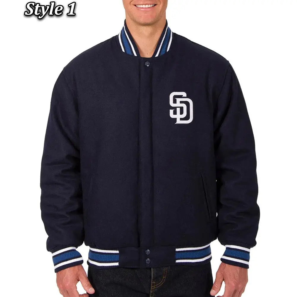 San Diego Padres Navy Blue Wool Jacket USA Jackets