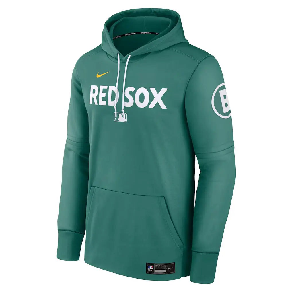 Men’s Boston Red Sox Nike Green 2025 Pullover Hoodie USA Jackets
