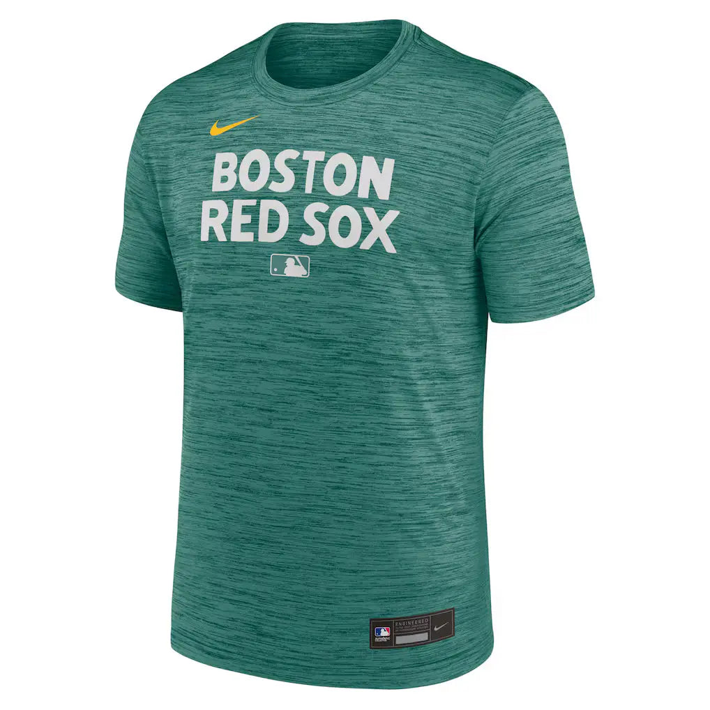 Men’s Boston Red Sox Nike Green 2025 Velocity T-Shirt USA Jackets