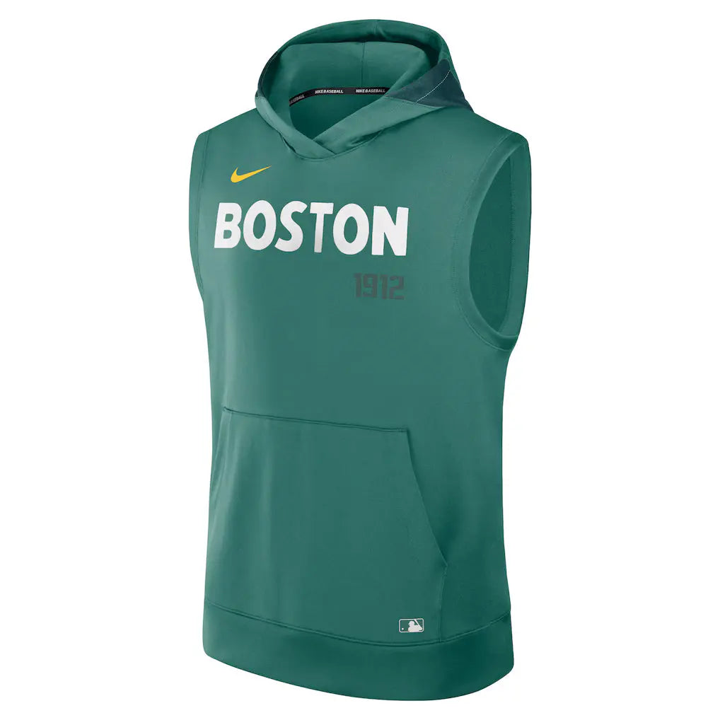 Men’s Boston Red Sox Nike Green Sleeveless Pullover Hoodie USA Jackets