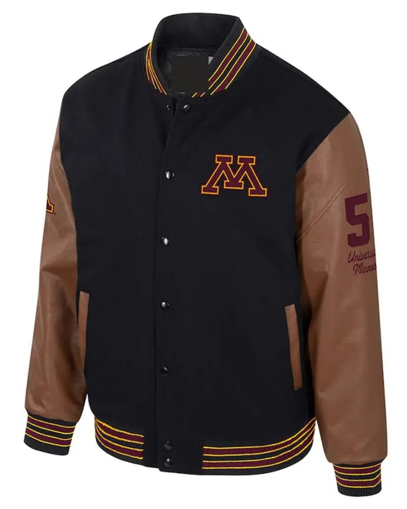 Men’s Letterman Full-Snap Varsity Jacket USA Jackets