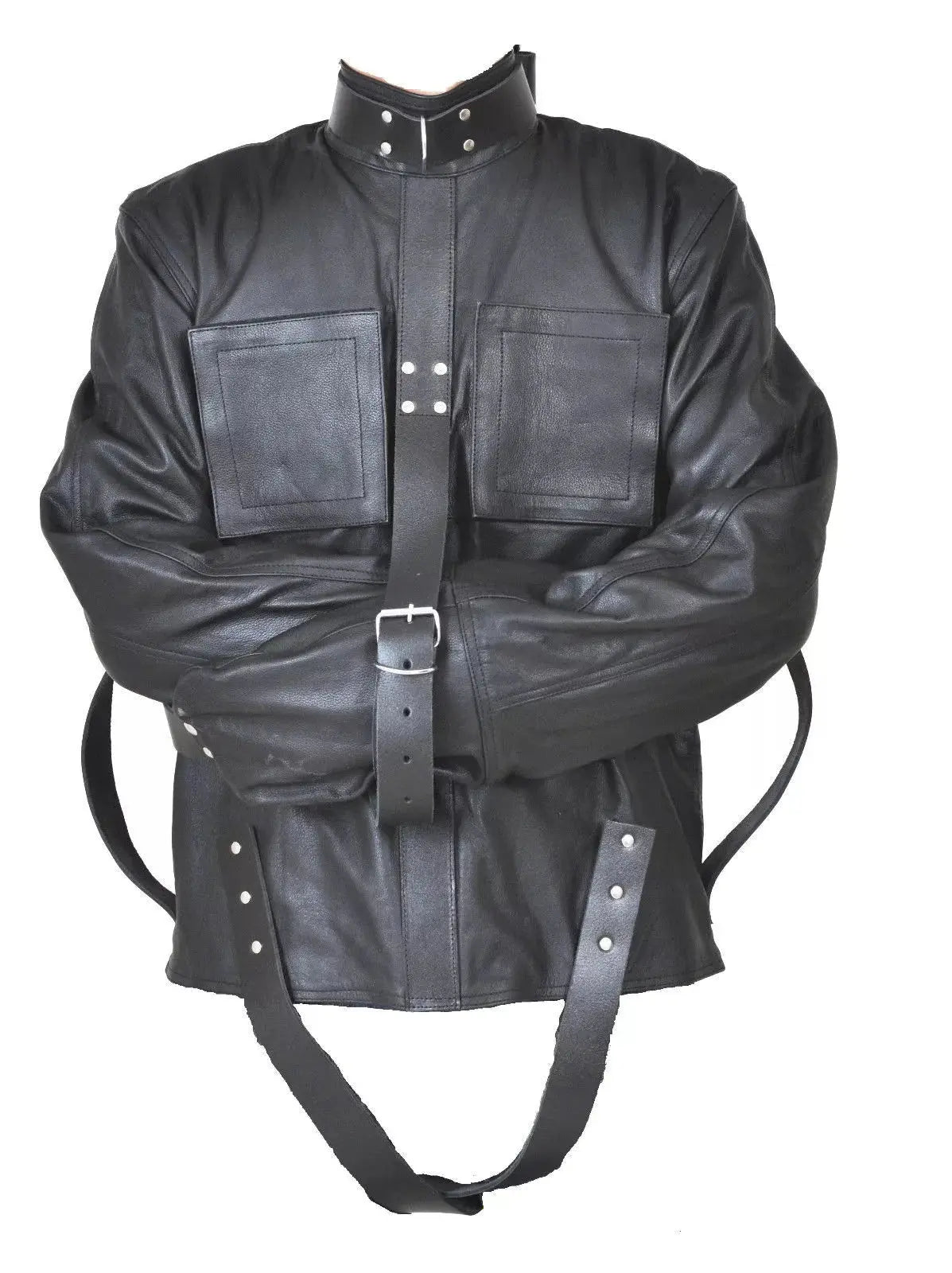 Men’s Real Heavy Duty Leather Straight Jacket USA Jackets