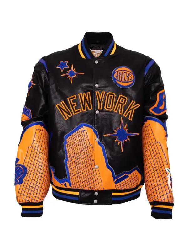 NY Knicks 2025 Billionaire Boys Club Leather Jacket USA Jackets