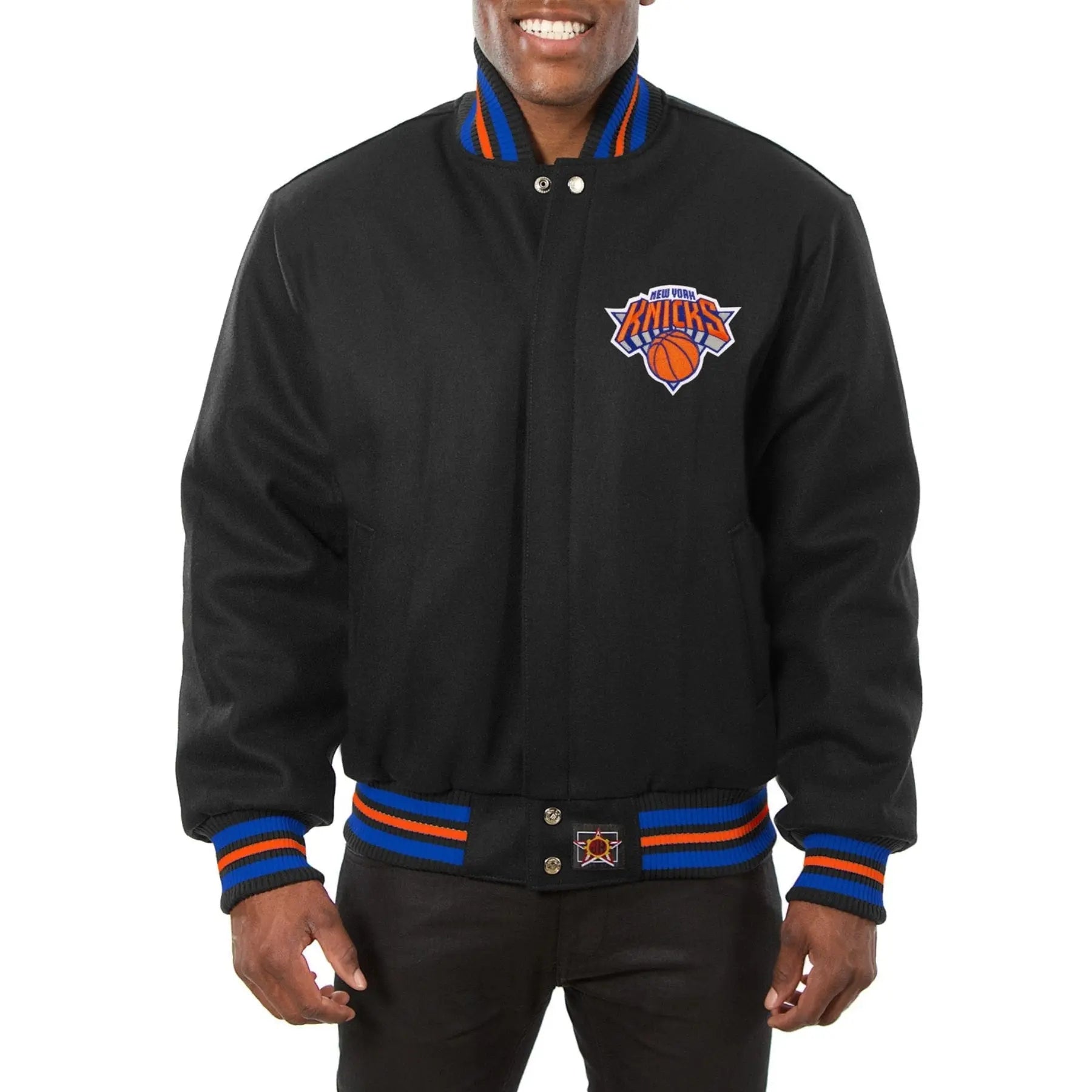 New York Knicks Black Wool Varsity Jacket USA Jackets