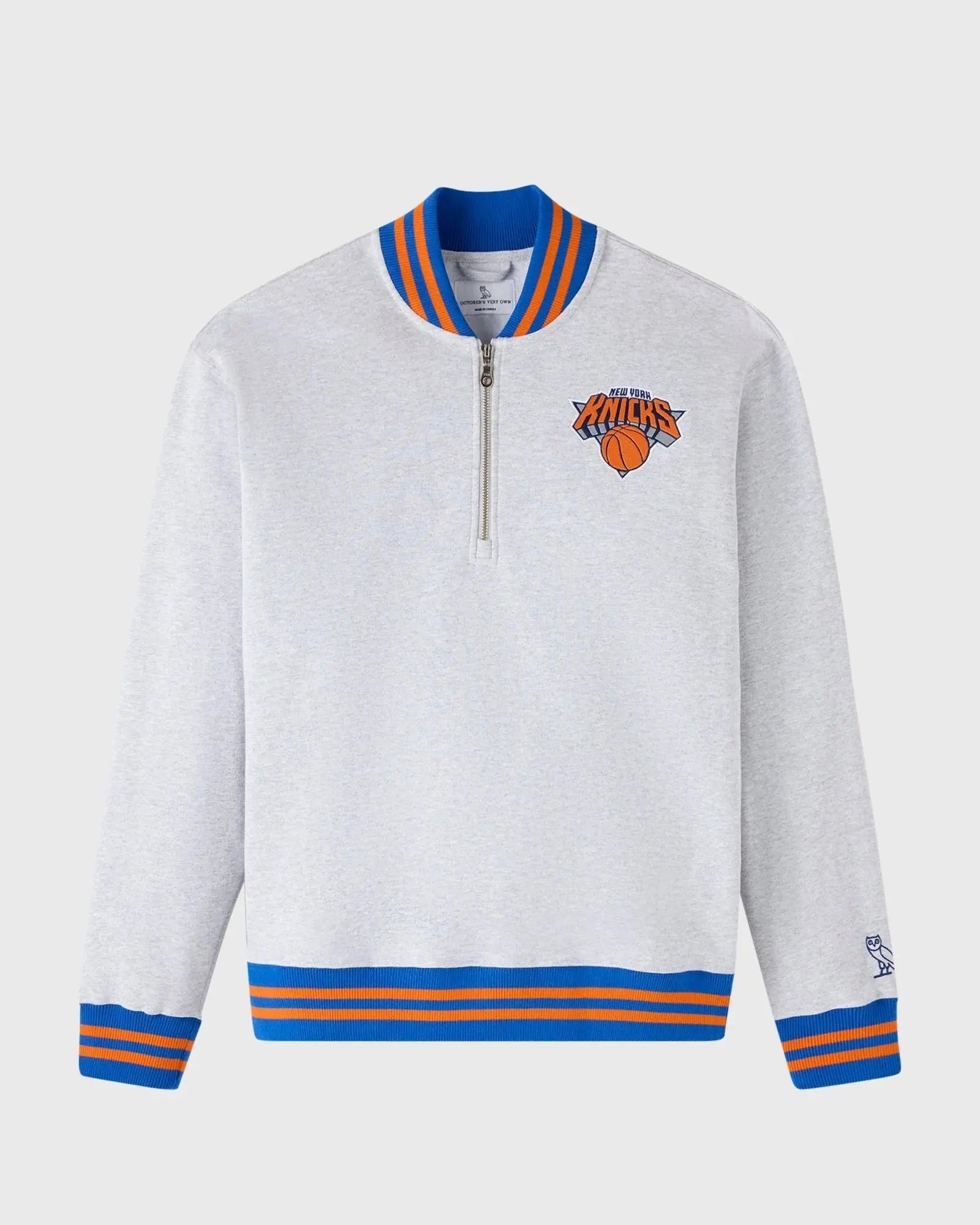 OVO X NBA New York Knicks Quarter-zip Mockneck Sweatshirt USA Jackets