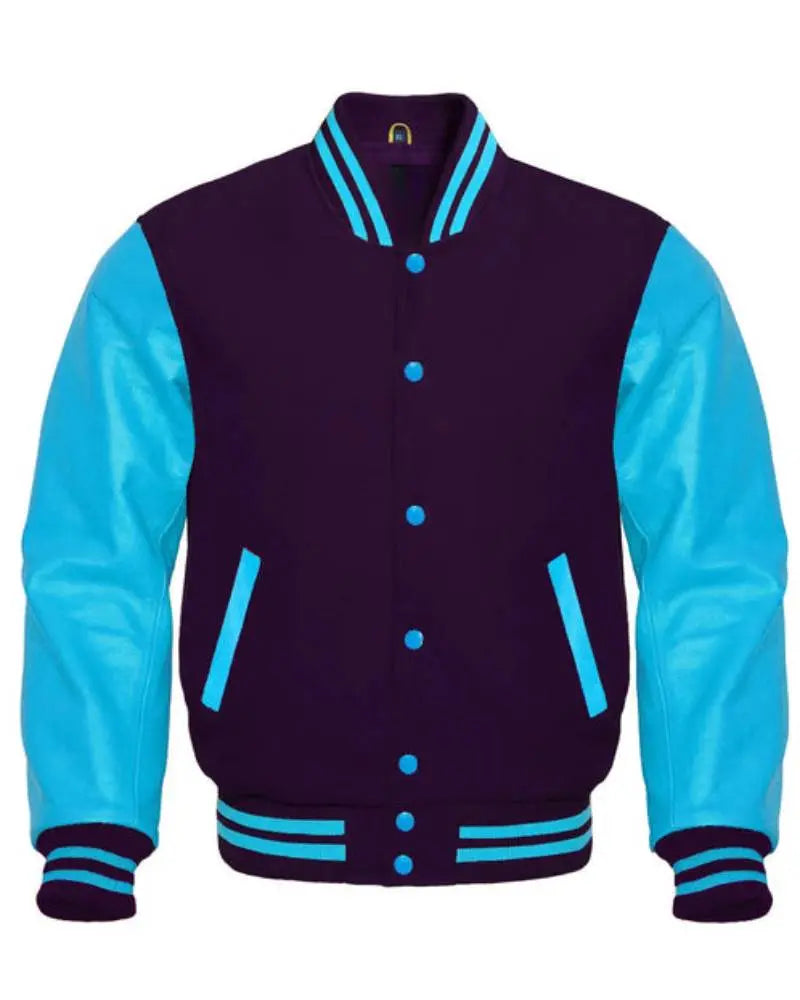 Purple And Blue Varsity Jacket USA Jackets