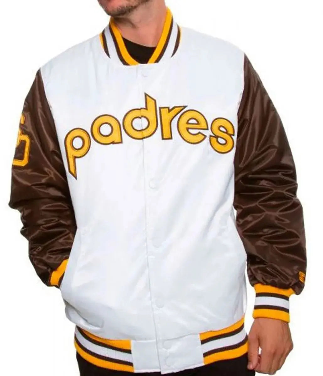 San Diego Padres Bomber Brown and White Jacket USA Jackets