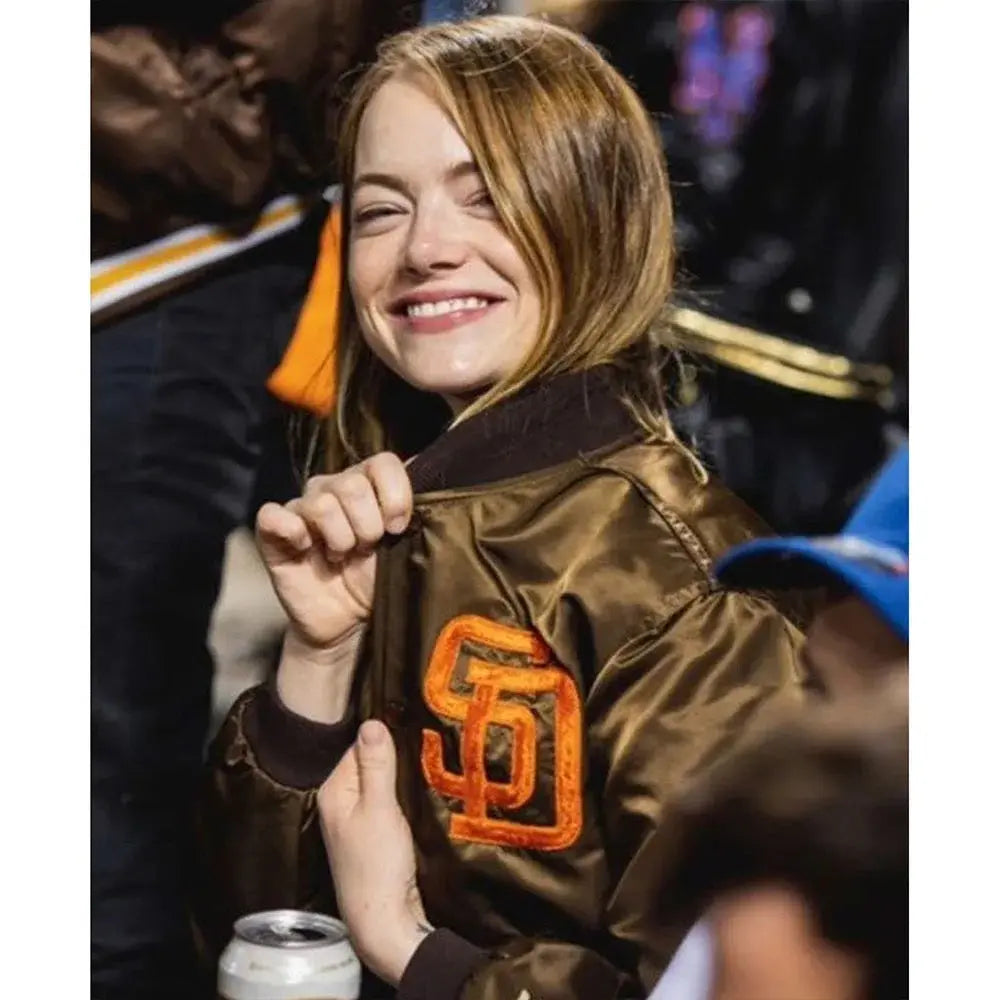 San Diego Padres Emma Stone Bomber Jacket USA Jackets