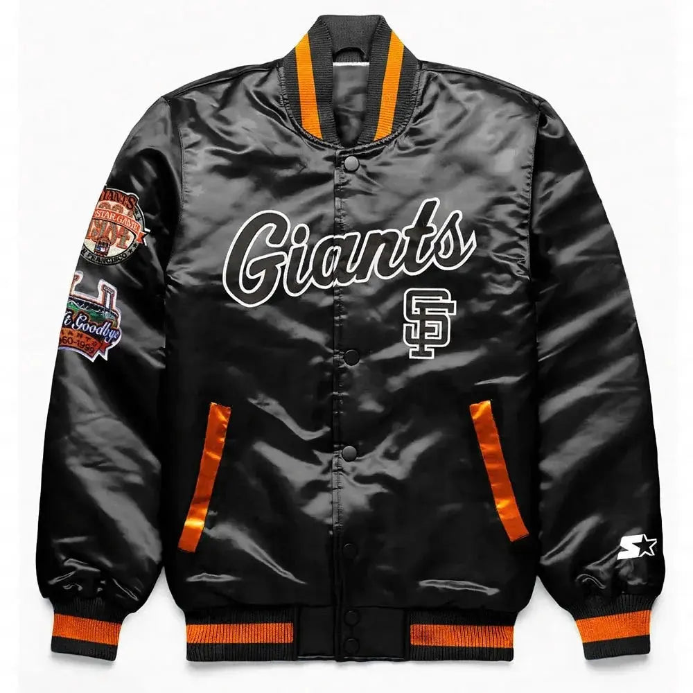 San Francisco Giants Exclusive Black Satin Jacket USA Jackets