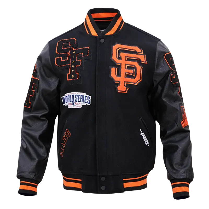 San Francisco Giants Mash Up Logo Varsity Jacket USA Jackets
