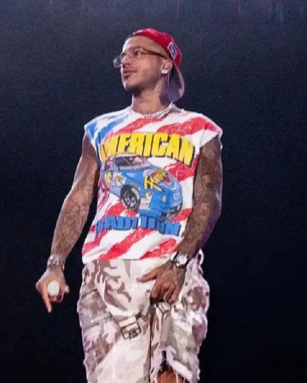 Sfera Ebbasta AMERICAN Graphics T-shirt USA Jackets