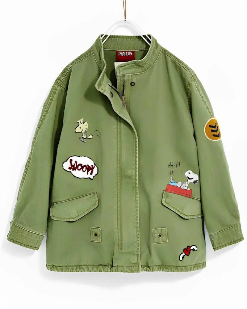 Snoopy Military Patch Jacket USA Jackets