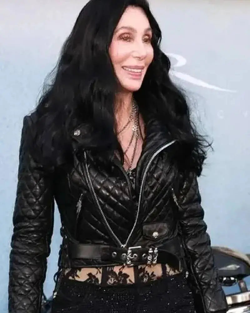 The Bikeriders 2024 Cher Black Leather Jacket USA Jackets
