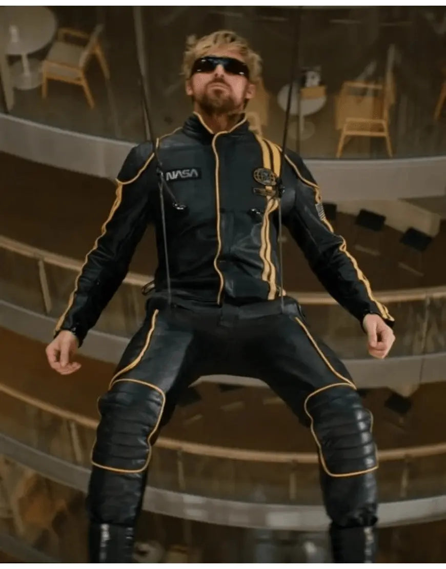 The Fall Guy 2024 Ryan Gosling NASA Leather Tracksuit USA Jackets