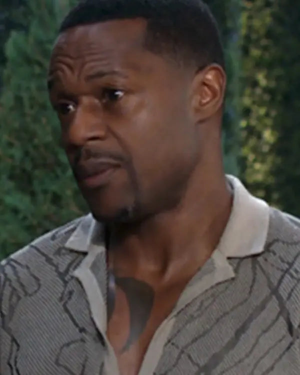 The Young And The Restless Jermaine Rivers Grey Printed Shirt USA Jackets