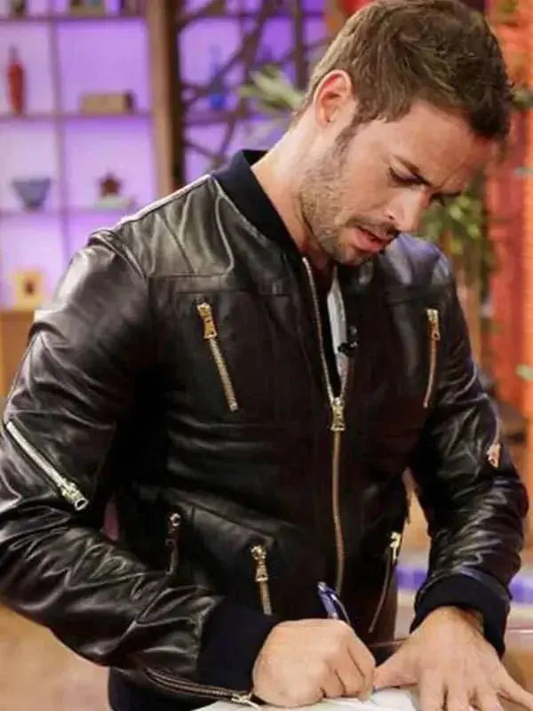 William Levy Despierta America Black Leather Jacket USA Jackets