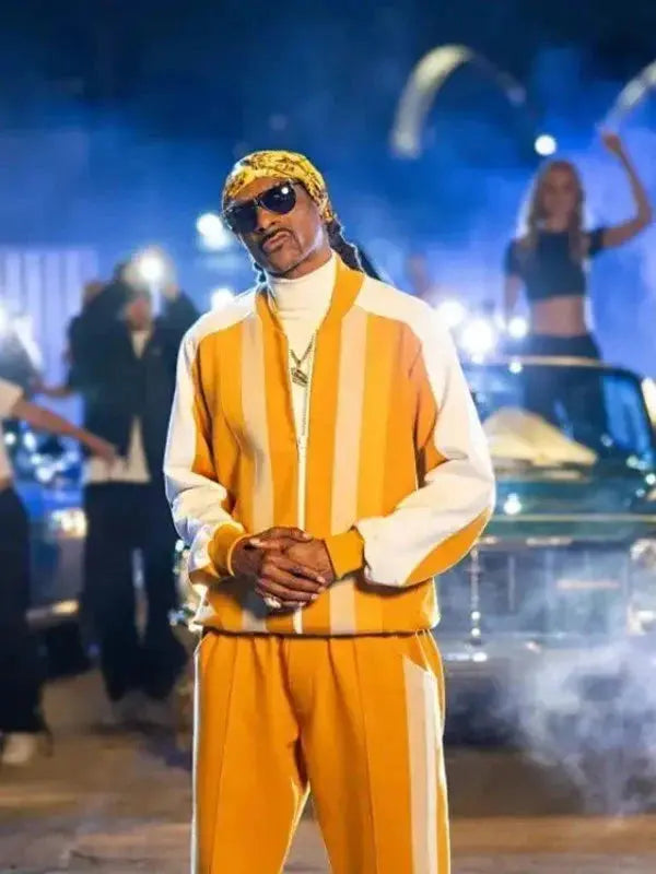 2023 MNF Snoop Dogg Yellow Tracksuit USA Jackets