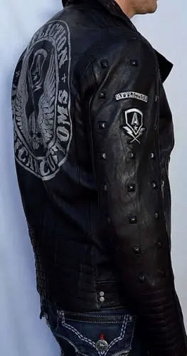 КОЖАНАЯ КУРТКА AFFLICTION AMERICAN REBORN JACKET USA Jackets