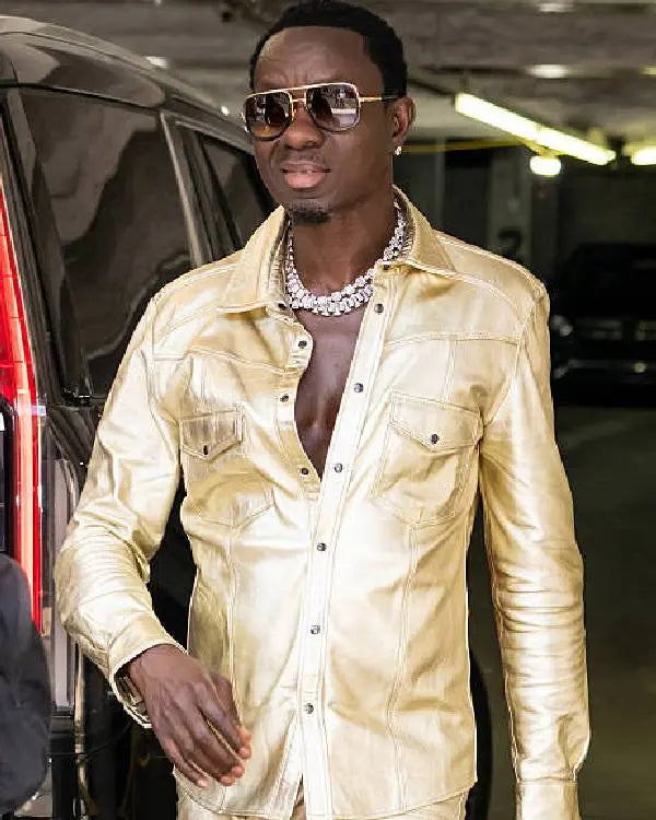 Actor Comedian Michael Blackson Metallic Shirt USA Jackets