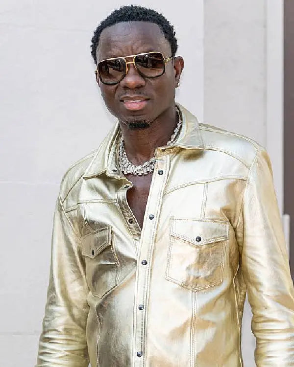 Actor Comedian Michael Blackson Metallic Shirt USA Jackets