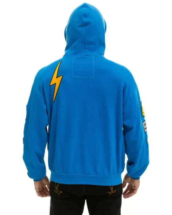 And Just Like That Alexa Swinton Blue Patch Hoodie USA Jackets