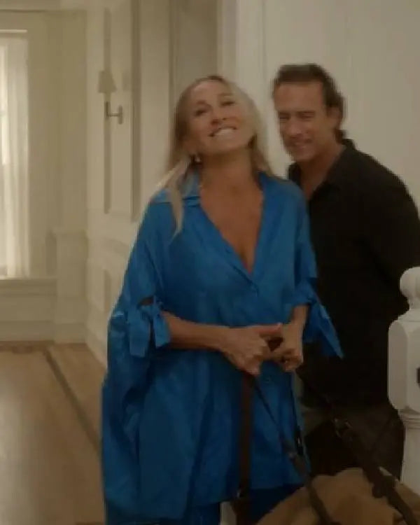 And Just Like That Sarah Jessica Parker Blue Shirt Dresses USA Jackets