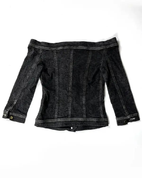 And Just Like That Sarah Jessica Parker Denim Off The Shoulders Top USA Jackets