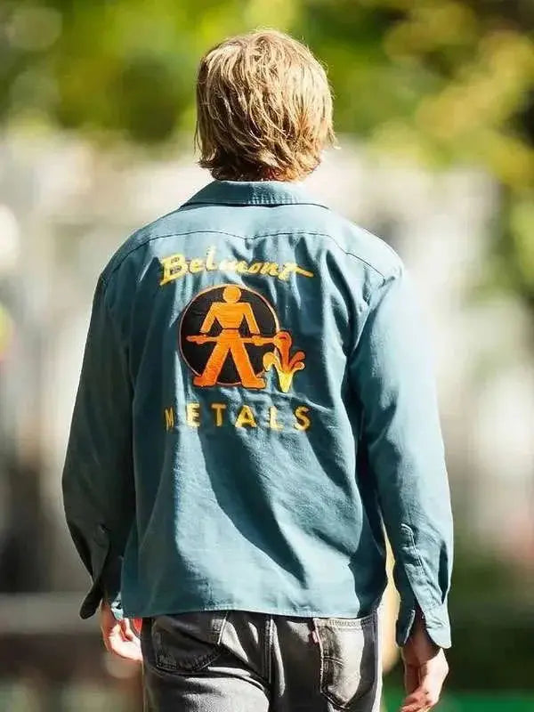 Austin Butler Caught Stealing Blue Shirt USA Jackets
