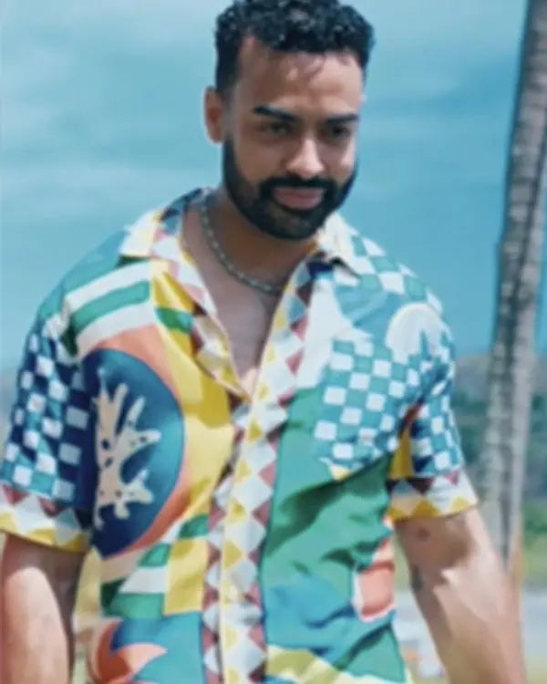 Bachelor In Paradise S10 Justin Glaze Printed Camp Shirt USA Jackets