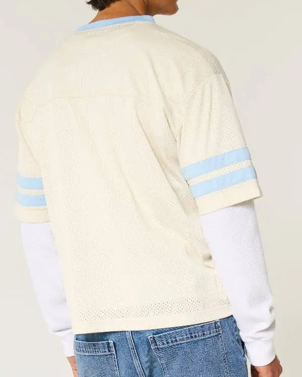 Bachelor in Paradise Justin Glaze Blue and White Jersey USA Jackets