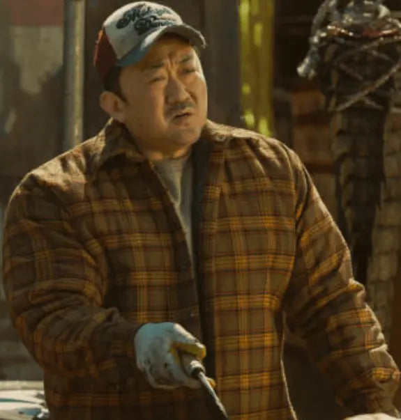 Badland Hunters 2024 Ma Dong-seok Yellow Plaid Jacket USA Jackets
